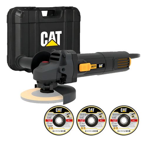 Amoladora Angular 115mm 750w Con Maletin Y Disco Cat Color Negro 50hz - Imagen 5