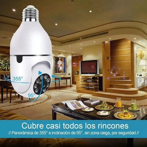 Cámara Seguridad Wifi Foco 360 1080p Alarma X2 Blanco - Imagen 5