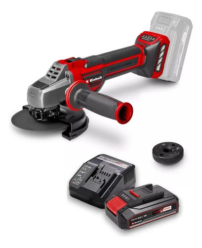 Amoladora Angular Inalámbrica Tp-ag 18/125 Ce Q Li Bat+carg Rojo Y Negro 50hz/60hz