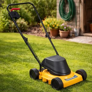 Cortadora De Pasto Eléctrica Severbon Lp 1200 De 1 Kw Color Amarillo/negro