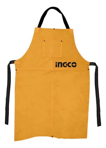 Delantal De Cuero Amarillo 90x60cm Para Soldador Ingco Hgva0 Marrón