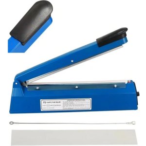 Selladora De Bolsas De 30 Cm Con Sellado Hermético Color Azul