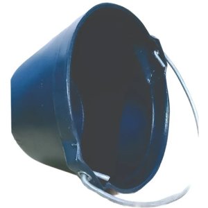 Balde De Obra Reforzado 10 Lts Varilla De 8 Mm - Hecho Aca! Negro