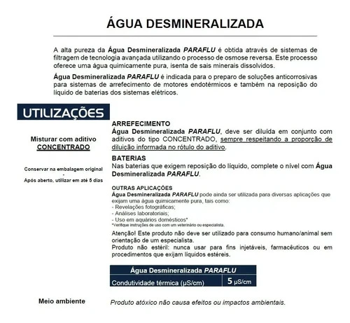 Agua Desmineralizada Para Radidor Y Bateria 1 Lt Alta Pureza - Imagen 4