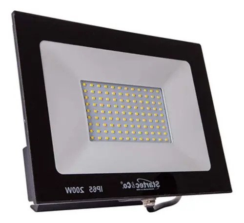 Reflector De Foco Led Blindado Con Luz Blanca De 200 W 6500 K Negro Blanco