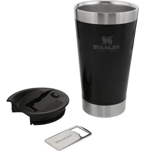 Vaso P/cerveza Stanley Con Destapador 470ml Verano Color Negro Beer Pint - Imagen 6