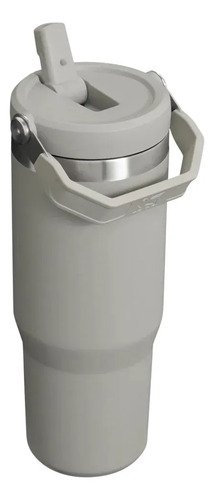 Termo Vaso Stanley Tumbler Ice Flow 887 Ml Dorado Gris Liso - Imagen 2