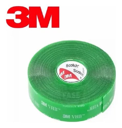 Cinta Adhesiva 3m Doble Cara 19mm X 5m Exterior - Electro - Blanco