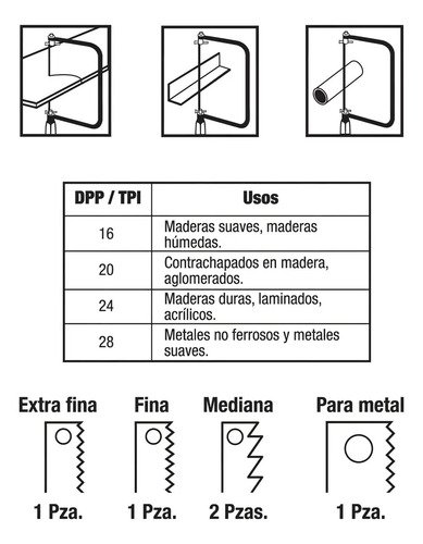 Arco De Sierra Para Calar 6'' Incluye 5 Hojas Pretul - Fc - Imagen 4