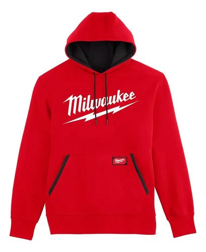 Buzo Canguro Con Capucha Rojo Milwaukee Freeflex 352r M Rojo Lisa - Imagen 2