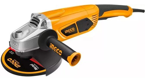 Amoladora Angular 9'' Ingco 230mm 2350w Industrial + Disco ! Naranja 50 60 - Imagen 2