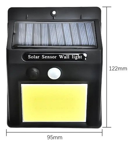Lampara Farol Solar Foco 48 Led Sensor Movimiento Exterior ® Luz Blanco Neutro - Imagen 3