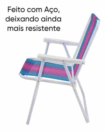 Silla Alta De Acero De 110 Kg Para Balcón, Piscina Y Playa, Color Azul-rosa Relojes De Pulsera Azul-rosa - Imagen 2