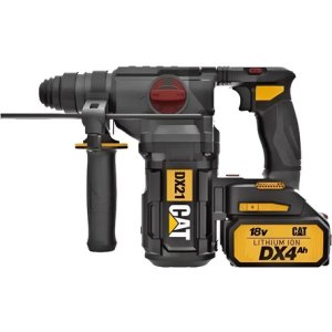 Martillo Rotopercutor Cat 18v Sin Baterías Y Cargador Sds Negro 50/60