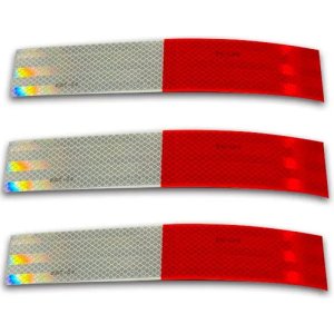 Cinta Reflectiva 3m Blanca Y Roja X 30 Cm X 10 Unidades