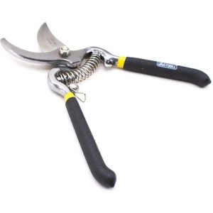 Tijera De Podar Manual Uruimporta Tjp408 Acero Carbono Mango Goma Plateado/negro
