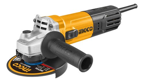 Amoladora Angular 4½ Ingco Ag75018 750w 12000rpm Color Amarillo