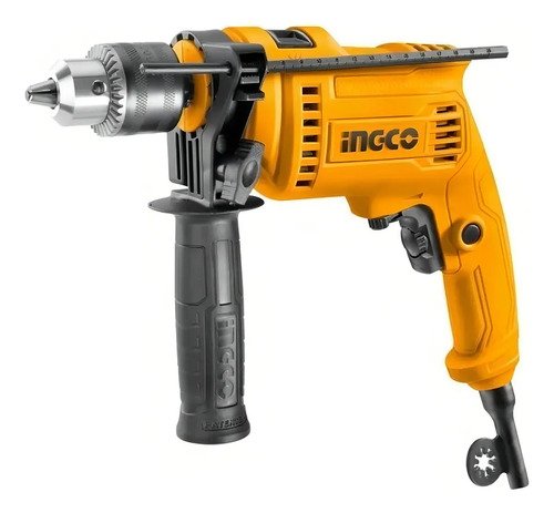Taladro Atornillador Percutor 680w Ingco Id68016 Color Amarillo Naranja