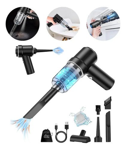 Mini Aspiradora Sopladora Inalámbrica Portátil Para Hogar Negro - Imagen 10
