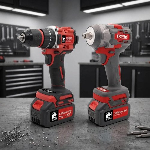 Kit Taladro Brushless Y Atornillador Impacto Equus Combo - Imagen 4