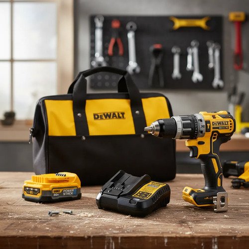 Taladro Atornillador Con Percutor 20v 1 Batería Dewalt Amarillo 50hz/60hz - Imagen 2