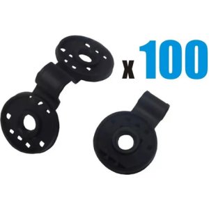 Broche Redondo Plástico Para Malla Sombra - Precio 500 Un.  Negro