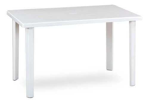 Mesa De Plastico 1.20 X 0.70 X 0.720 Pvc Reforzada P/ Jardin Patio Eventos Italiana Color Blanco - Imagen 2