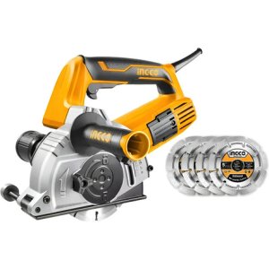 Acanaladora Amoladora De Pared Ingco 4 Discos 1500w- Tyt Amarillo 50hz
