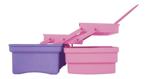 Caja Cosmetiquera 14'' Rosa/morado Bandeja Plegable Pretul - Imagen 2