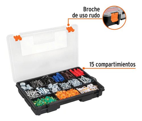 Organizador 11 Pulgadas 15 Compartimentos Truper 19896 Negro - Imagen 5