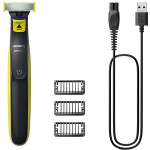 Philips Qp2724/10 Oneblade 3 Peines Recortadores Extraibles Y Cargador Color Verde