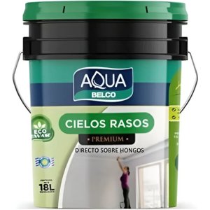 Pintura Belco Cielorraso Directo Sobre Hongos 18lts Blanco Mate
