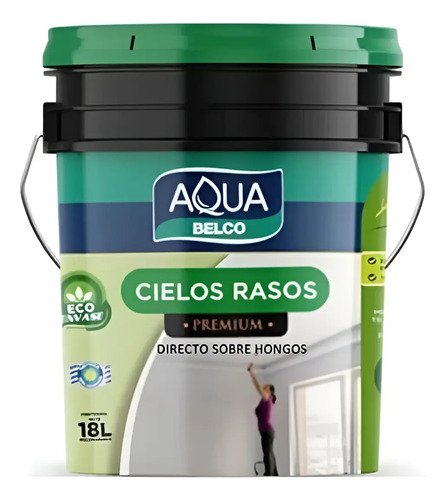Pintura Belco Cielorraso Directo Sobre Hongos 18lts Blanco Mate