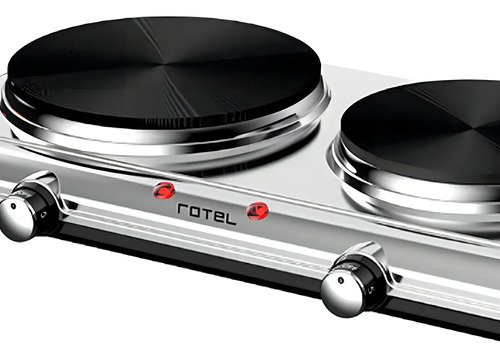 Anafe Eléctrico Portátil Rotel De 2 Discos Gris - Imagen 3
