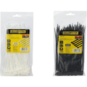 Precinto Collarín Plástico 2.5x100 Mm Blanco 200u Crossmater