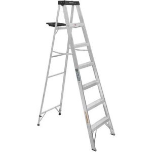 Escalera Tijera 6 Pasos Tipo Iii Con Bandeja Truper 10437 Gris