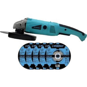 Amoladora Angular 9  Energy 2100w + 5 Discos De Regalo - Tyt Celeste 50 Hz/60 Hz
