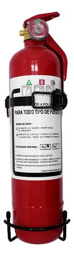 Extintor Bomberito Cargado Soporte 1kg Para Auto O Camionet - Imagen 4