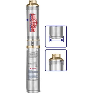 Bomba Sumergible Semisurgente 750w 80m 1hp Emtop Plateado