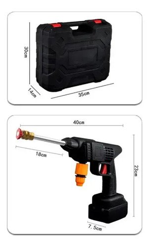 Hidrolavadora Portátil Bateria Mini Inalambrica Alta Presion Negro 50 - Imagen 4