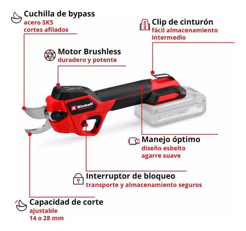 Einhell Power X-change Gp-ls 18/28 Bl Li - Solo Rojo/negro - Imagen 5