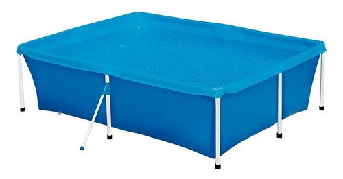 Pileta Estructural Mor 1004 Piscina Infantil Quadrada X 1.87 M De Ancho Azul Liso