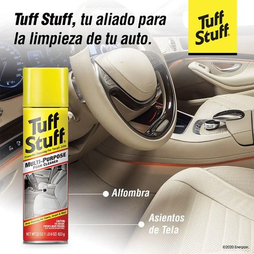 Stp Tuff Stuff - Limpiador En Espuma Multiuso 623 G - Limpia Tapicería Tela Alfombra Y Vinilo - Removedor De Manchas Para Auto Y Hogar En Aerosol - Imagen 7