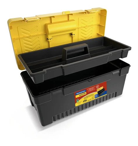 Caja De Herramientas Tramontina 43803020 De Plástico 24cm X 50.8cm X 24cm Negra Y Amarilla Negro/amarillo - Imagen 7