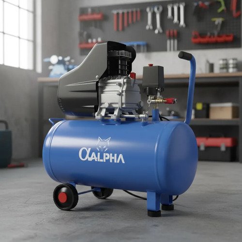 Compresor Alpha Pro 2hp 24lts Caudal 220 L/m Azul 50/60hz Bifásica - Imagen 2