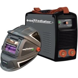 Soldadora Inverter 200amp + Máscara De Soldar Gladiator Tyt Gris