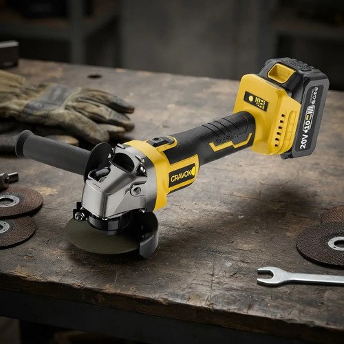 Amoladora Angular Brushless Gravox + Batería Y Cargador- Tyt Amarillo 50/60 - Imagen 2