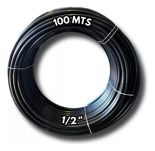 Caño Plastiducto 1/2 - Riego Agua X 100 Mts Negro