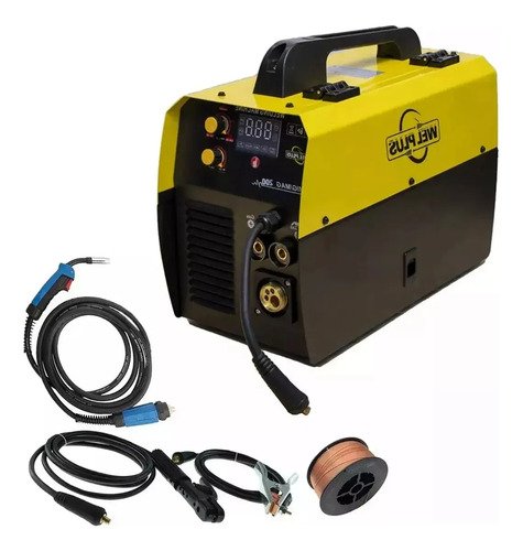 Combo Soldadora Mig/mma 200a + Tubo 2 Mts3 + Manometro + Acc Amarillo - Imagen 2