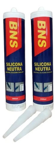 Silicona Neutra Transparente Antihongo 280ml. X4 Pomos